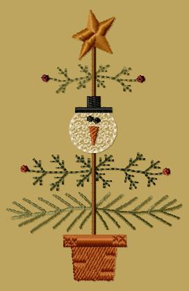 PK028 \"Snow Christmas Tree\" - 4x4