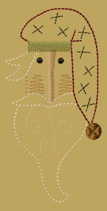 PK090 "Santa with Stocking Hat" Version 2 - 5x7