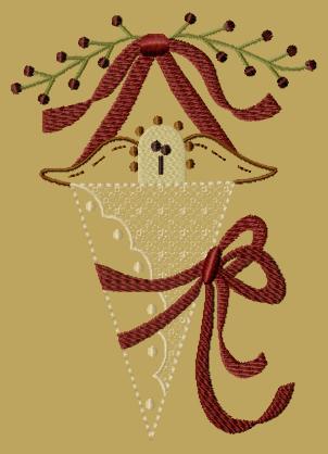 PK055 "Angel Doily Cone" - 5x7 PK055 "Angel Doily Cone" - 5x7