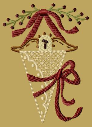 PK056 "Angel Doily Cone" - 4x4 PK056 "Angel Doily Cone" - 4x4