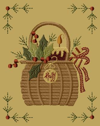 PK065 \"Holly Basket\" Version 1 - 5x7