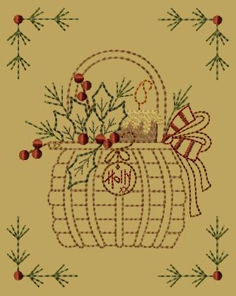 PK067 \"Holly Basket\" Version 2 - 5x7