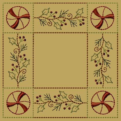 PK099 "Peppermint Holly" Candle Mat