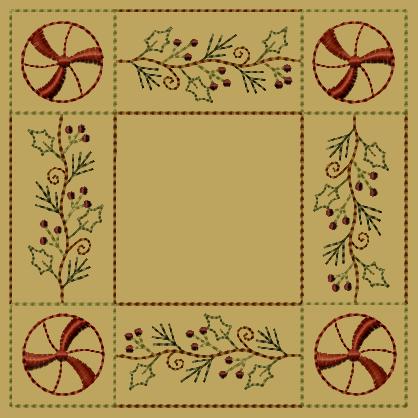 PK099 "Peppermint Holly" Candle Mat