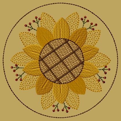 PK112 "Sunflower" Candlemat - Version 1