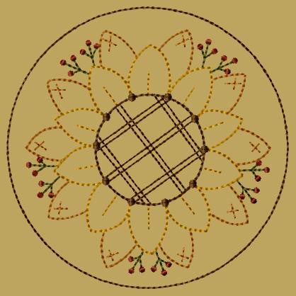 PK113 "Sunflower" Candlemat - Version 2