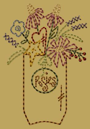 PK119 "Posies" Version 2 - 4x4 PK119 "Posies" Version 2 - 4x4