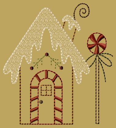 PK140 "Gingerbread House 1" Version 2 - 5x7