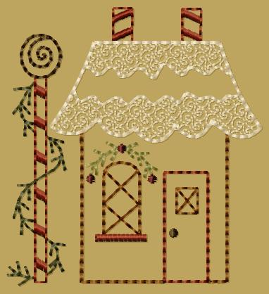 PK146 "Gingerbread House 2" Version 2 - 4x4