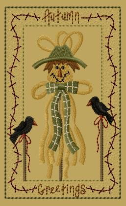 PK180 "Raffia Scarecrow" Version 1 - 5x7