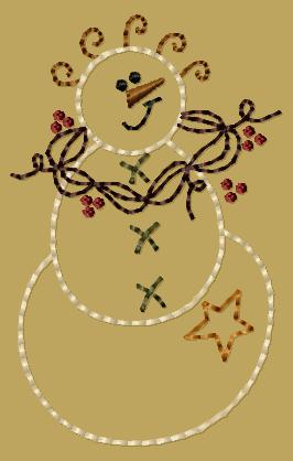 PK202 "Flakes Snowman" Version 2 - 4x4
