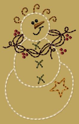 PK202 \"Flakes Snowman\" Version 2 - 4x4